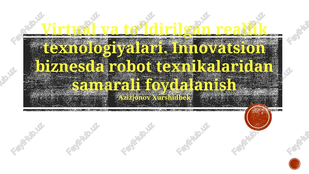 vr/robototexnika inqilobi — PPTX