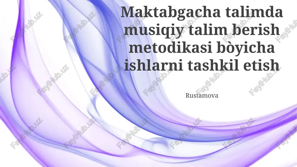 musiqa boy muhit yaratish — PPTX