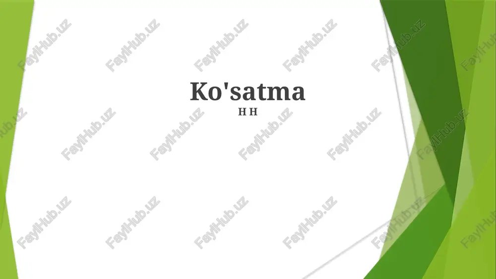 ko'satma — PPTX