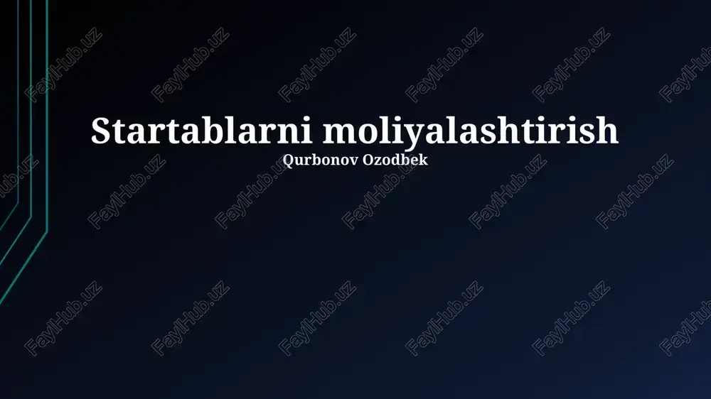 xalqaro moliyalashtirish — PPTX