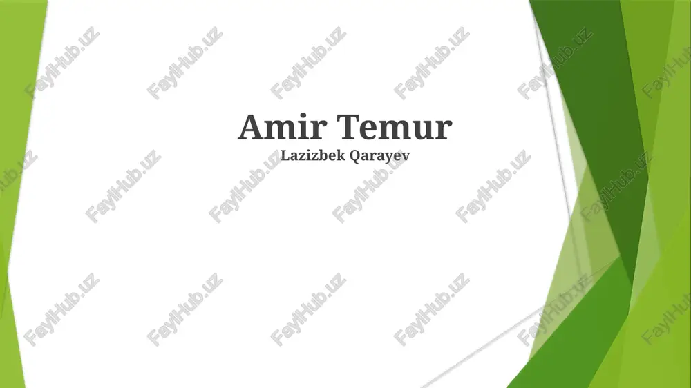 amir temur — PPTX