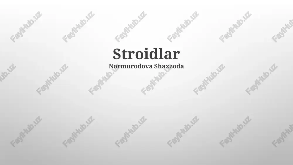steroidlar — PPTX