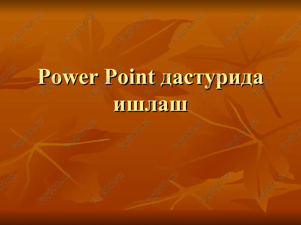 ms dos operatsion tizimi — PPT