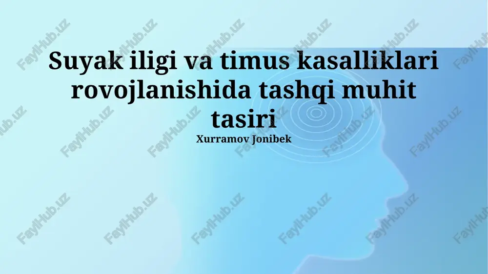 stress va immunitet tizimining zaiflashuvi — PPTX