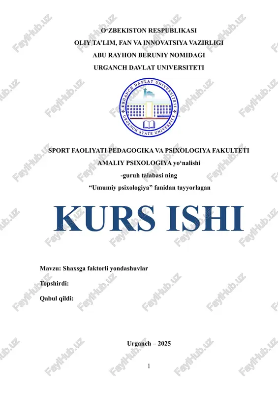 shaxsga faktorli yondashuvlar — DOCX
