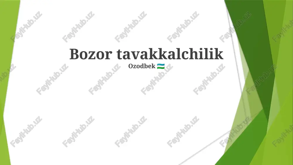 bozor tavakkalchilik — PPTX
