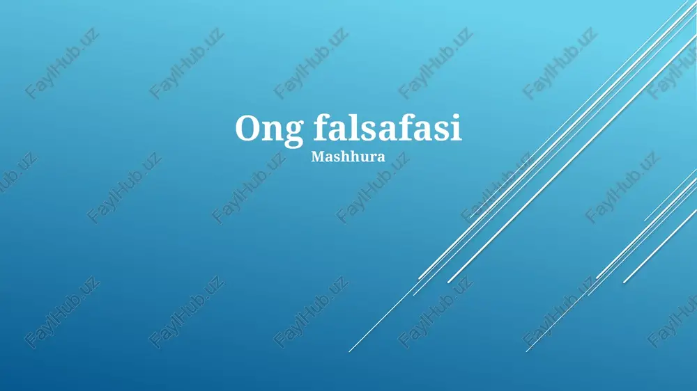 ong falsafasi — PPTX