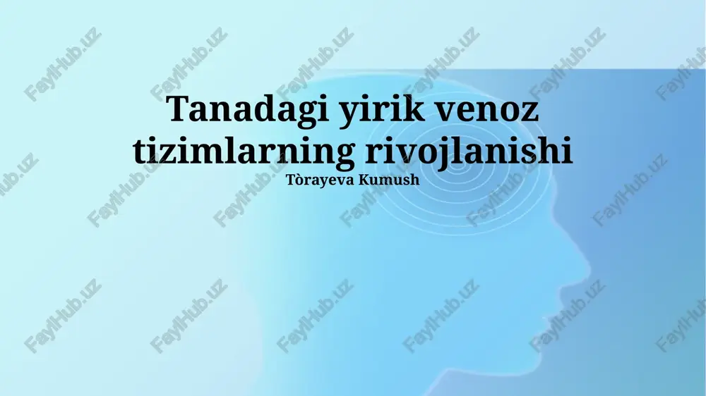 ko'krak qafasi venalarining rivojlanishi — PPTX