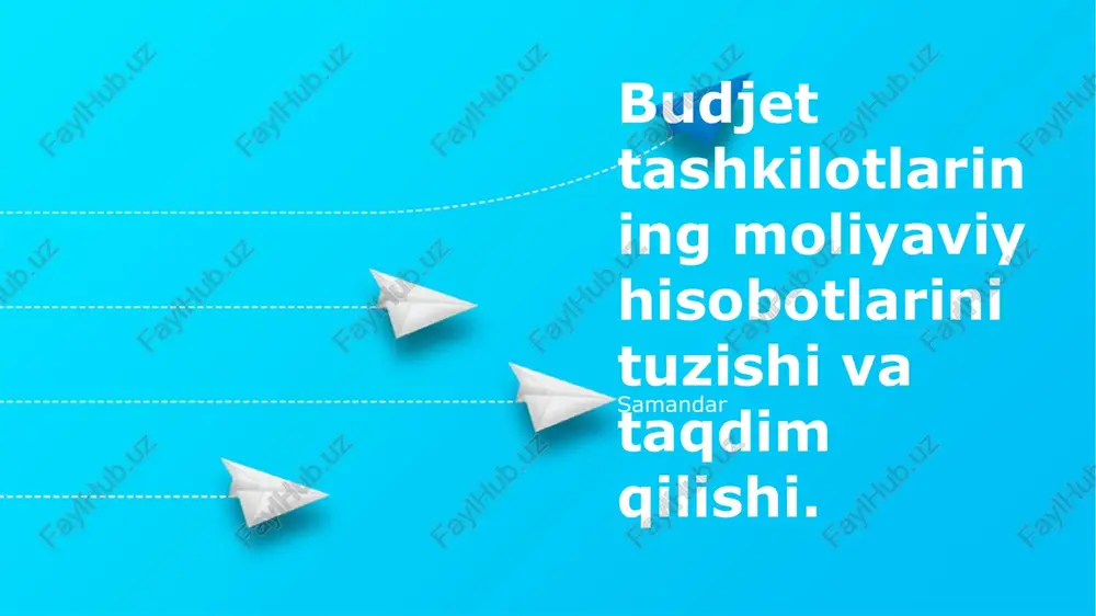 moliyaviy hisobotlar — PPTX