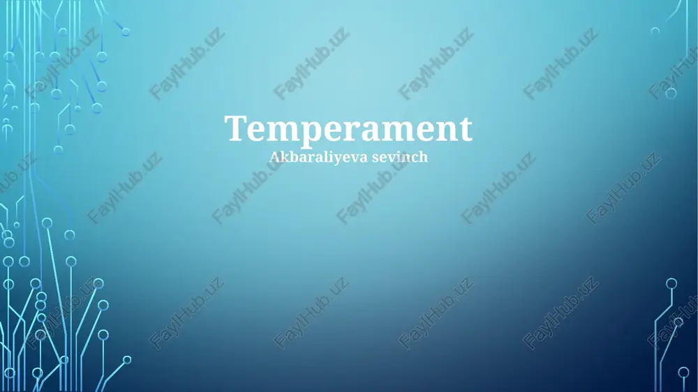 temperament — PPTX