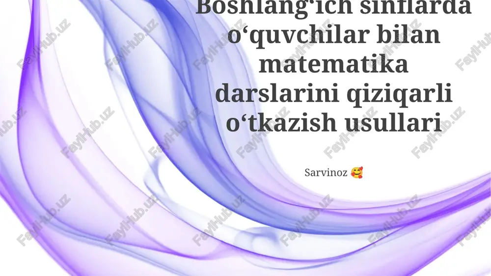 texnologiya yordamida matematik sarguzashtlar — PPTX