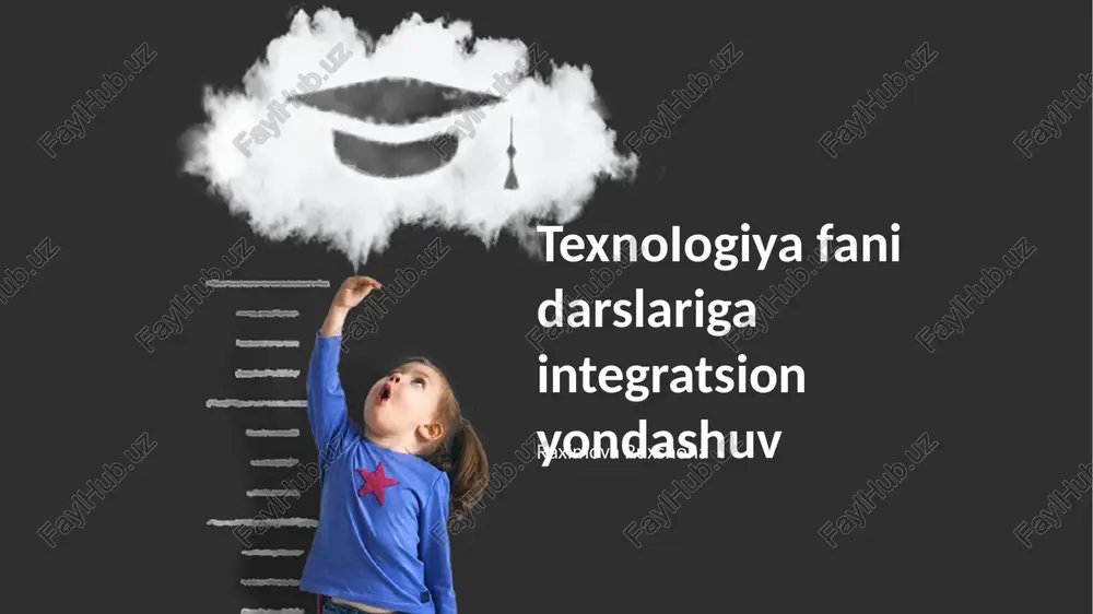texnoiogiya fani darslariga integratsion yondashuv — PPTX