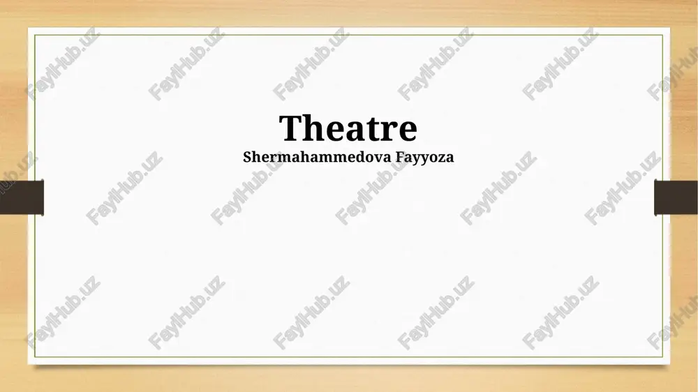 theatre — PPTX