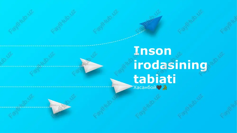 inson irodasining tabiati — PPTX