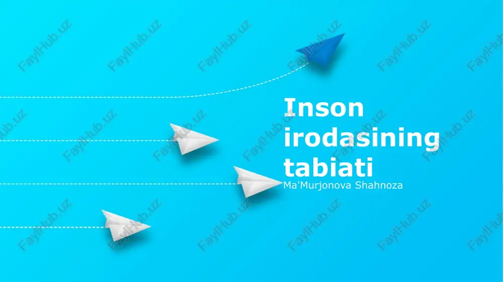 inson irodasining tabiati — PPTX