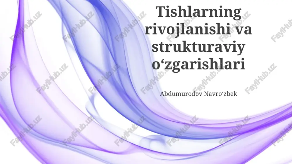 zamonaviy stomatologiyada tishlarni o'rganish usullari — PPTX