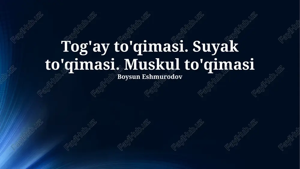 suyak to'qimasi — PPTX