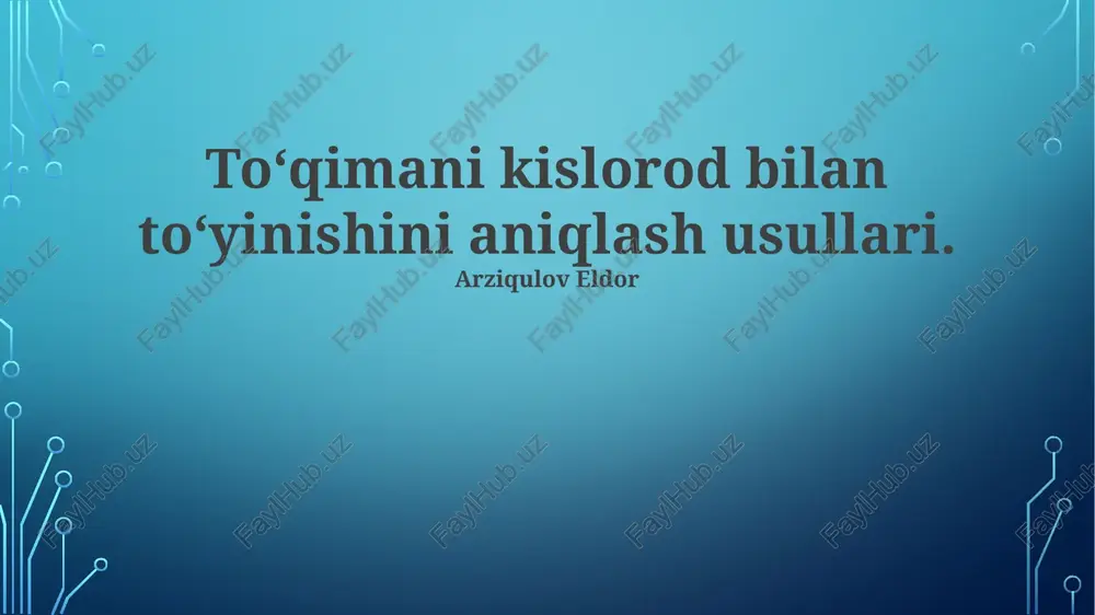 to'qima mikroelektrodlari — PPTX