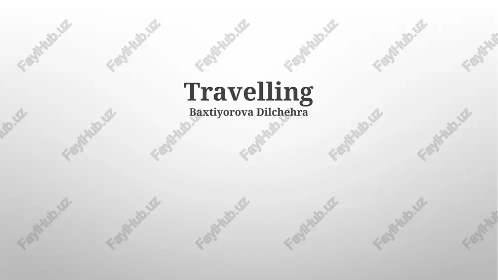 travelling — PPTX