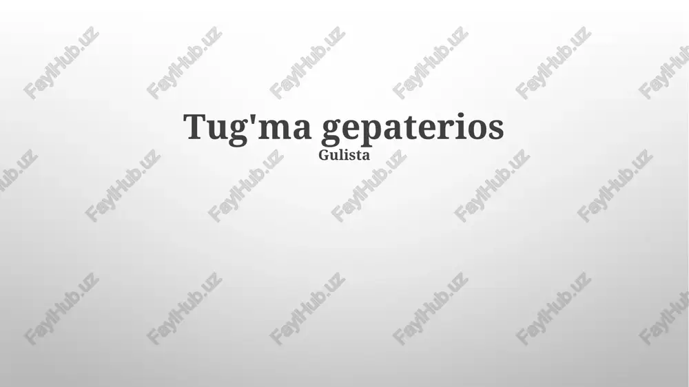 tug'ma gepaterios — PPTX