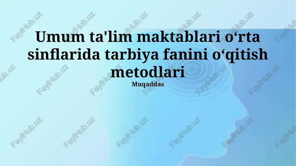 axloqiy-ma'naviy tarbiya berishning samarali usullari — PPTX