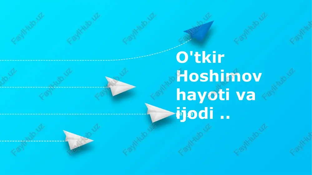 o'tkir hoshimov hayoti va ijodi — PPTX