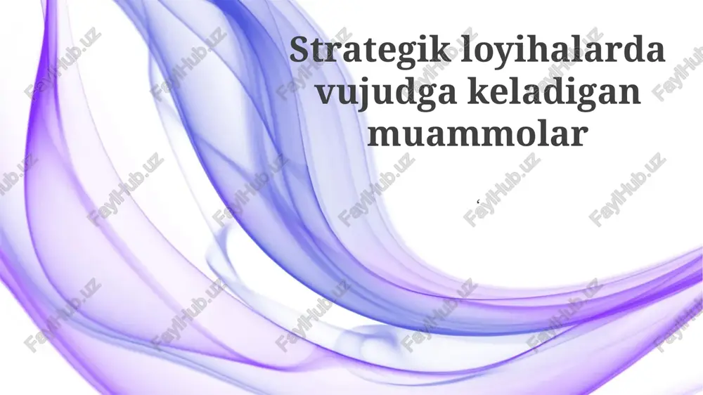 strategik loyihalar — PPTX