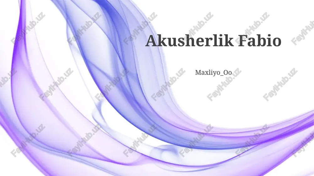 akusherlik fabio — PPTX