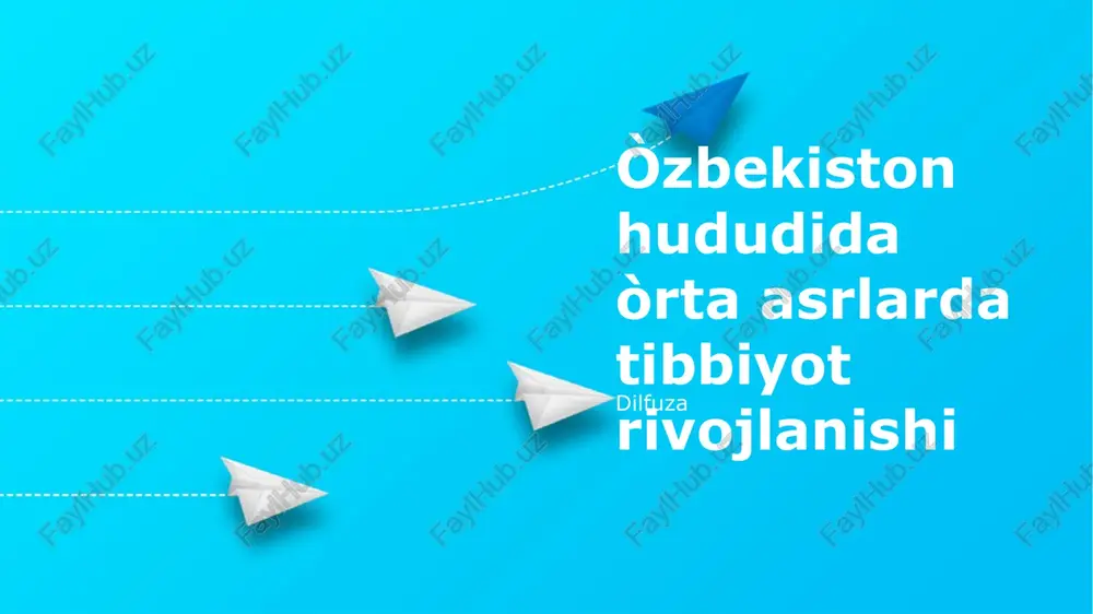 o'rta asrlarda o'zbekistonda tibbiyot rivojlanishi — PPTX