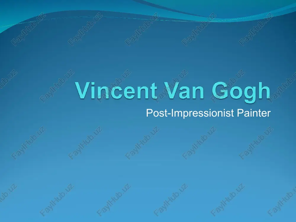 vincent van gogh — PPT