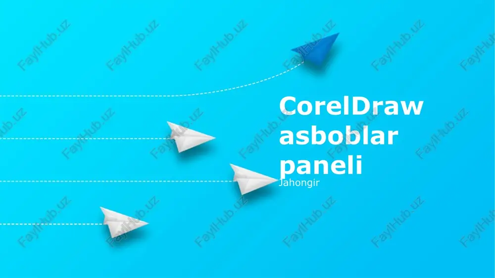 coreldraw asboblar paneli — PPTX