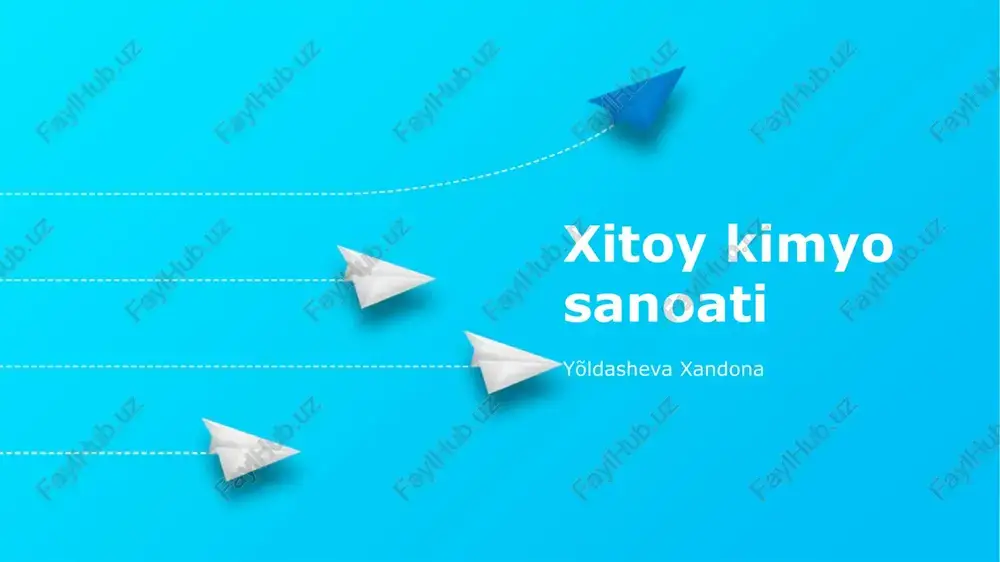 xitoy kimyo sanoati — PPTX