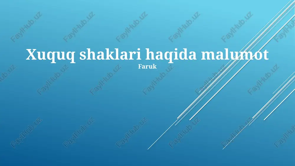 intellektual mulk huquqlari — PPTX
