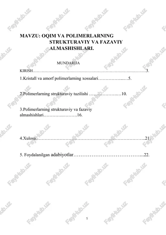 polimerlar fizikasi — DOCX