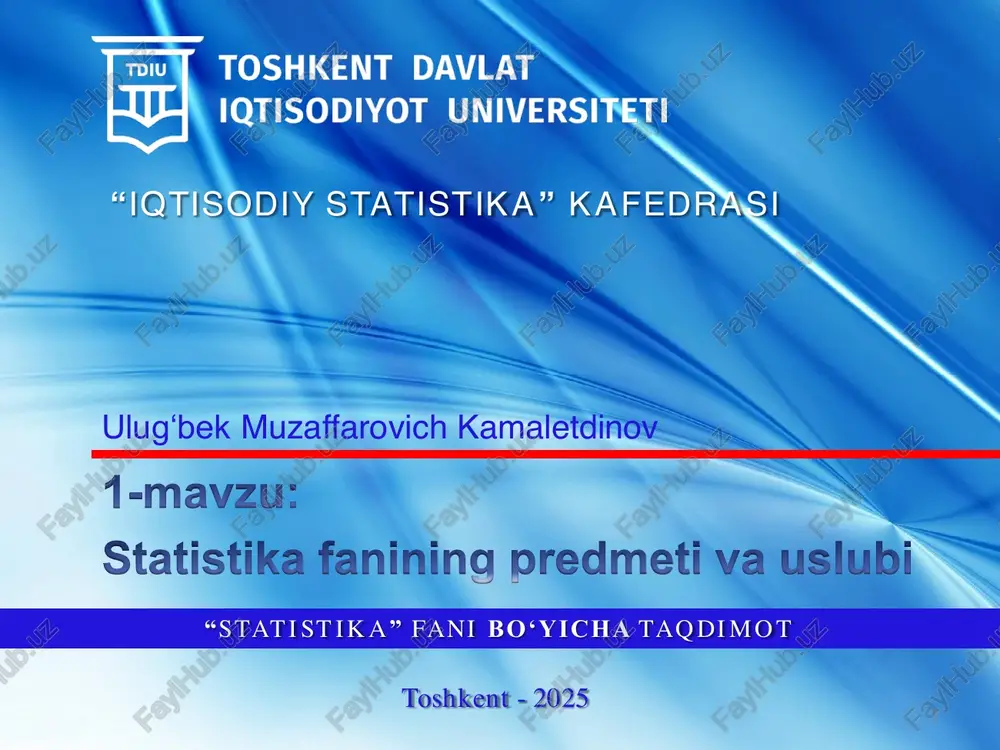 iqtisodiy statistika — PDF