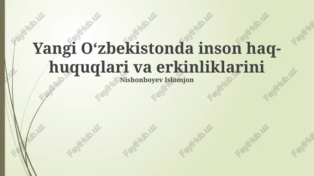 konstitutsiyaviy kafolatlar — PPTX