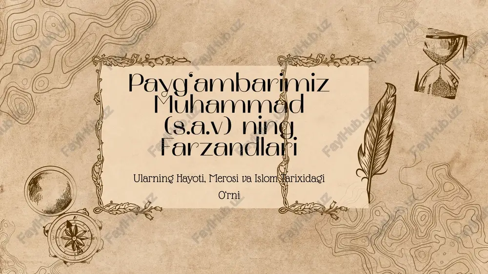 payg‘ambarimiz muhammad (s.a.v) ning farzandlari — PPTX