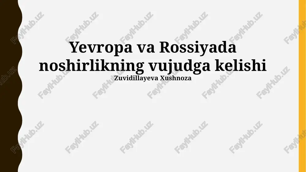gutenberg inqilobi va uning ta'siri — PPTX