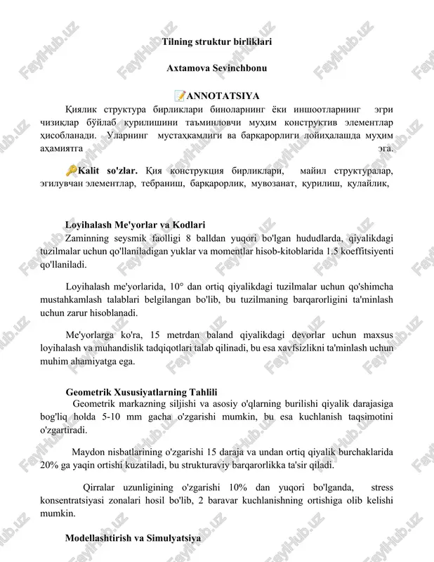 tilning struktur birliklari — DOCX