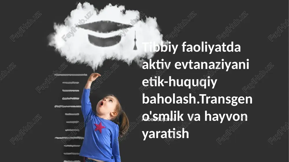 tibbiy faoliyatda aktiv evtanaziyani etik-huquqiy baholash — PPTX