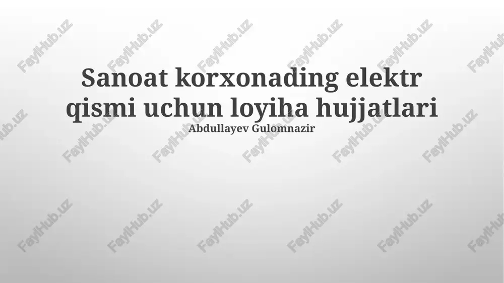 elektr energiyasi hisobi va nazorati — PPTX