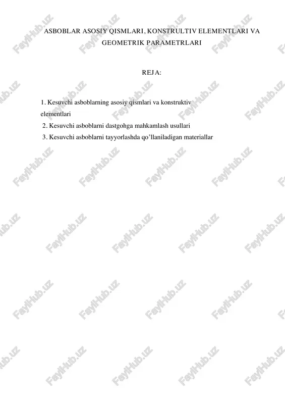 kesuvchi asboblar — PDF