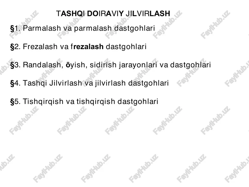 tashqi doiraviy jilvirlash — PDF
