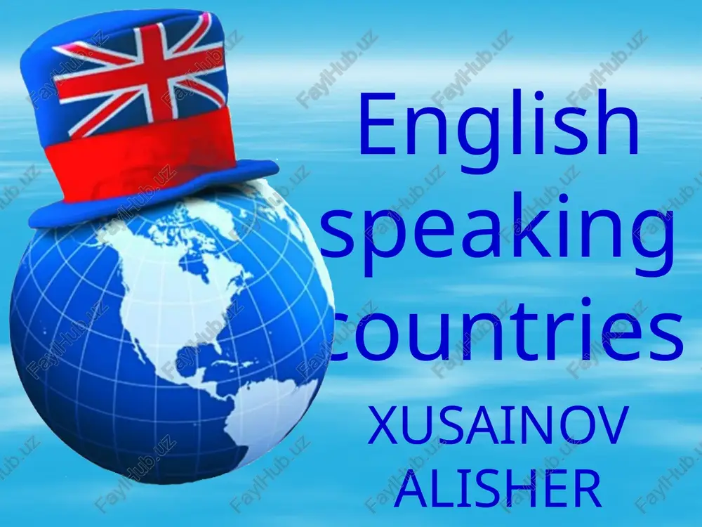 english speaking countries — PPTX