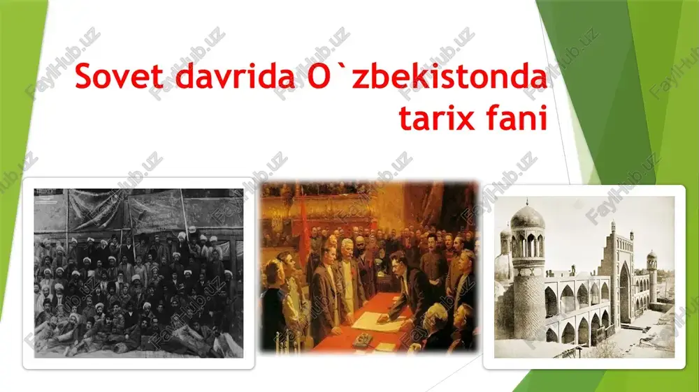 tarix fanining rivojlanishi — PPTX