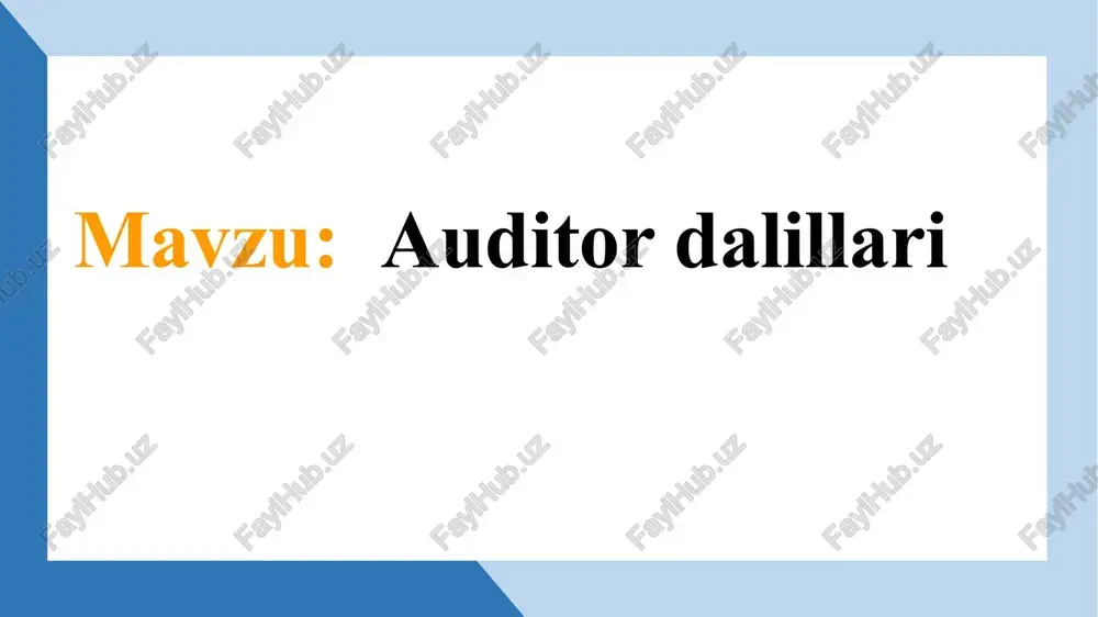 auditordalillari — PPTX