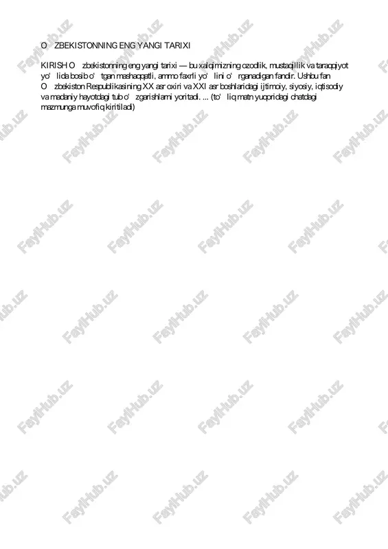 ozbekistonning eng yangi tarixi — PDF