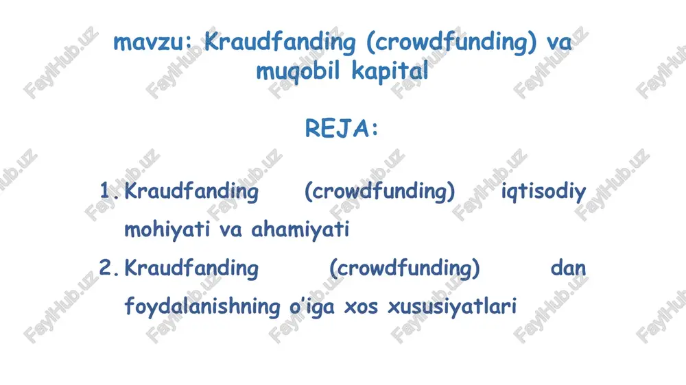 kraudfanding(crowdfunding)vamuqobilkapital — PPTX