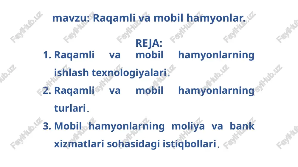 raqamlivamobilhamyonlar — PPTX