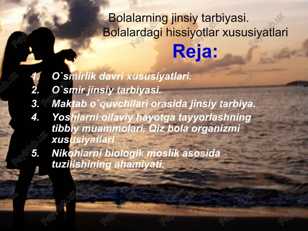 o`smirlik davri xususiyatlari — PPT
